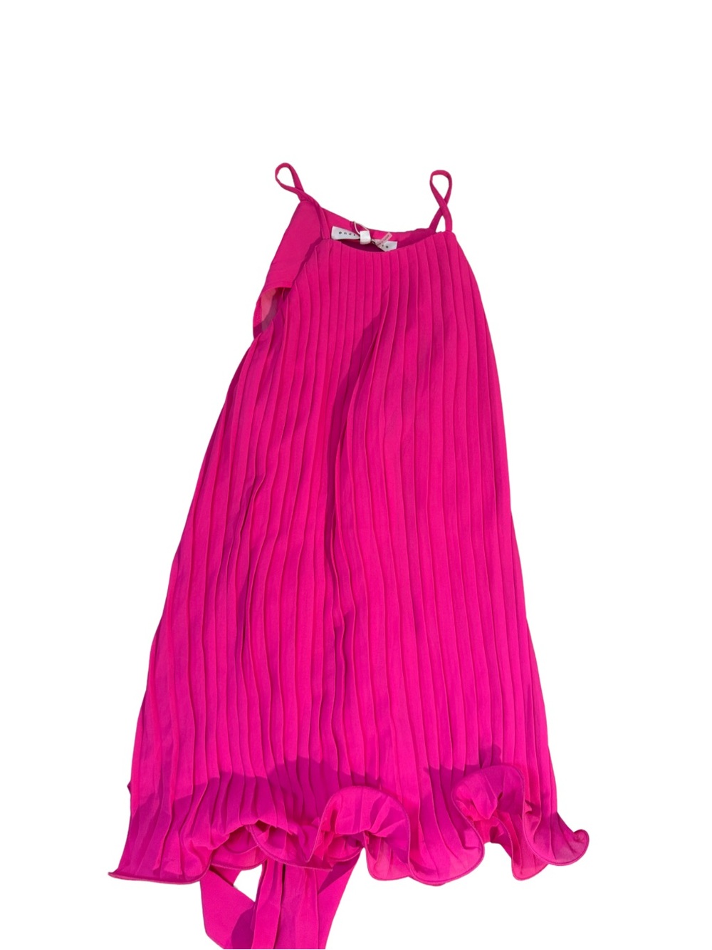 Endless Rose Hot Pink Pleated Spaghetti Strap Dress